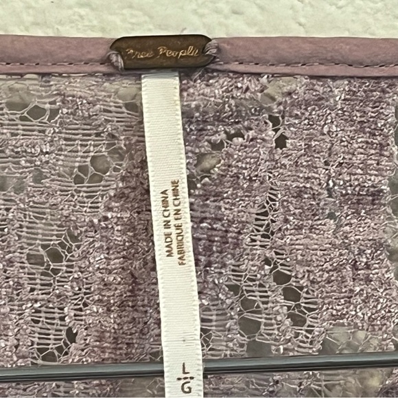 Free People lavender mauve size large lace tunic dress no slip - Picture 2 of 10
